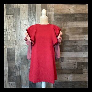 TEELA New York dress small ruffle sleeves velvet whimsigoth Victorian vampire